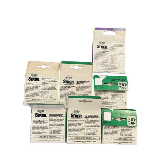 Vintage DuPont Stren Fishing Line Assortment - 7 Spools Clear Monofilament - Picture 3 of 4